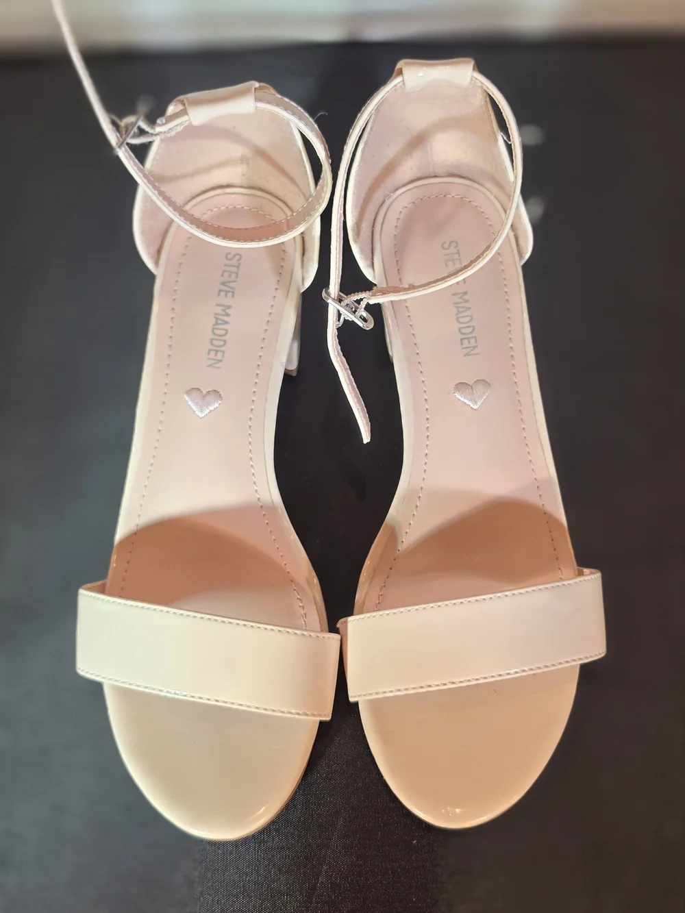 Steve Madden Girls Two-Tone Ankle-Strap Sandals in Pink and Cream